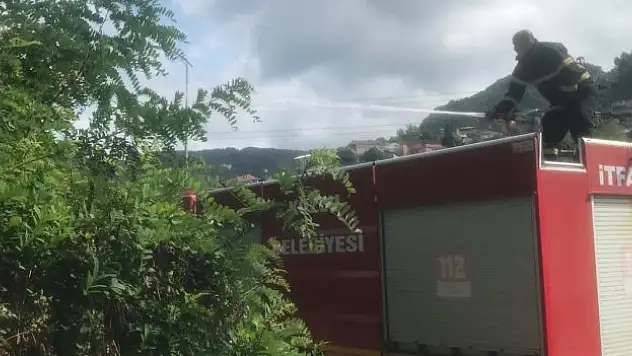 Anız yangını panik yaşattı