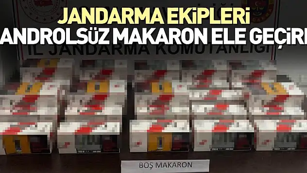 Bandrolsüz makaron ele geçirildi