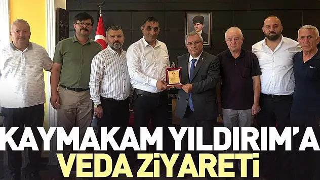 Kaymakam Yıldırım'a veda ziyareti