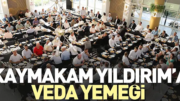 Kaymakam Yıldırım'a veda yemeği