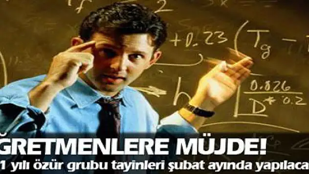 Öğretmenlere müjde