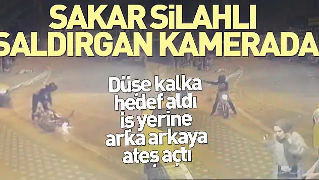 Sakar silahlı saldırgan kamerada...