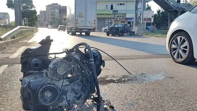 Araç parçalara bölündü