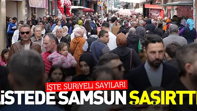 Listede Samsun Şaşırttı ! İşte Suriyeli Sayıları