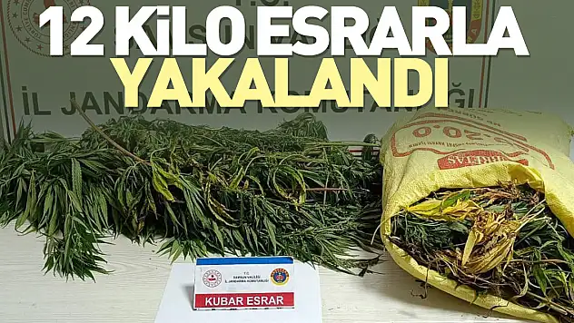 12 kilo esrarla yakalandı