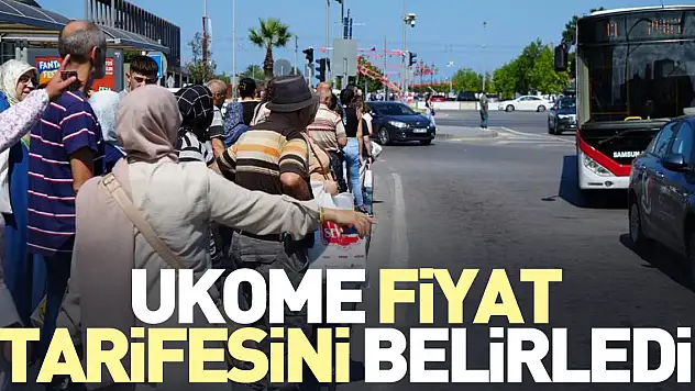 UKOME Fiyat tarifesini belirledi