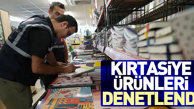 Kırtasiye ürünleri denetlendi