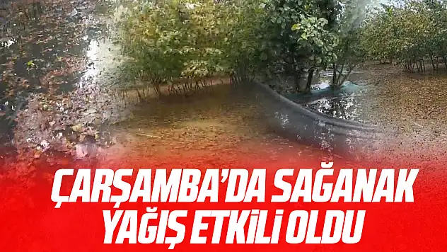 Çarşamba'da Sağanak Yağış etkili oldu