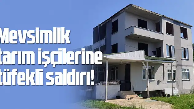 Mevsimlik tarım işçilerine tüfekli saldırı!