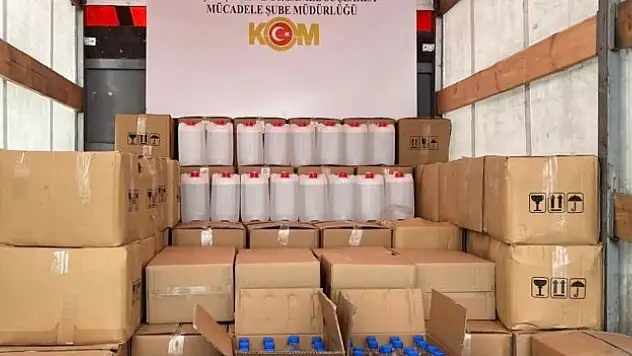 2 ton etil alkol ele geçirildi