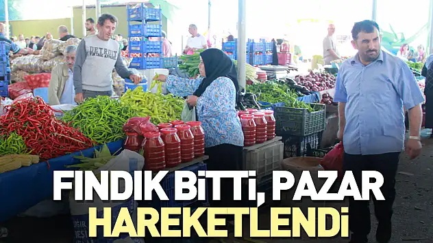 FINDIK BİTTİ, PAZAR HAREKETLENDİ