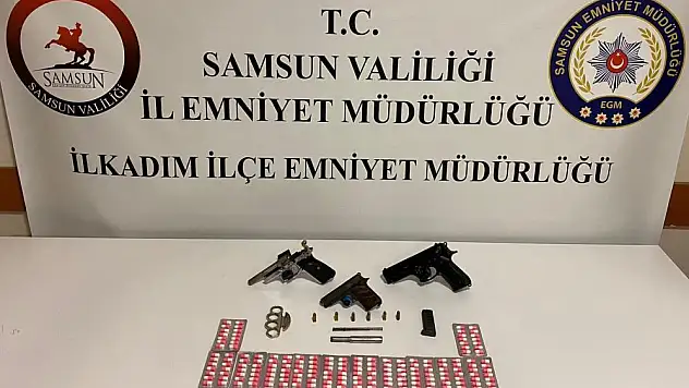 Samsun'da silah ve uyuşturucu ele geçirildi