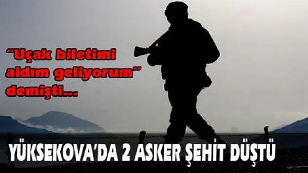 Yüksekova'da 2 asker şehit düştü