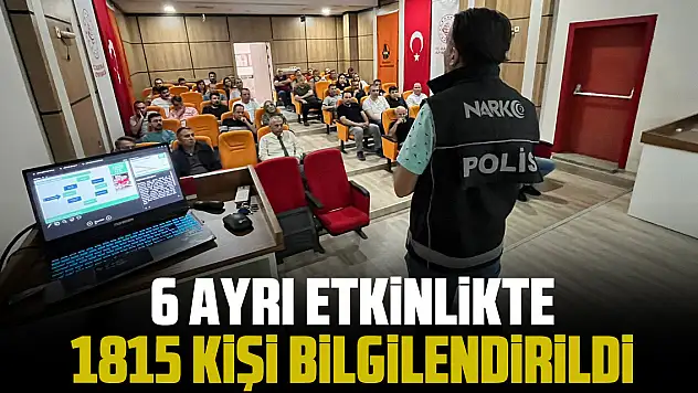 6 Ayrı Etkinlikte 1815 Kişi Bilgilendirildi