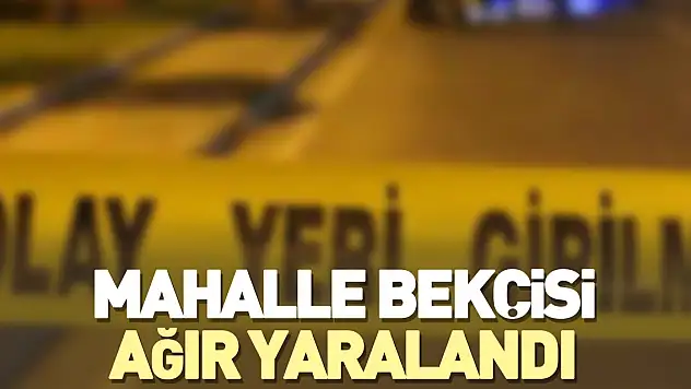 Mahalle bekçisi ağır yaralandı
