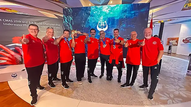 Sualtı Görüntüleme Milli Takımı, Dünya Şampiyonası'nda 5 madalya kazandı