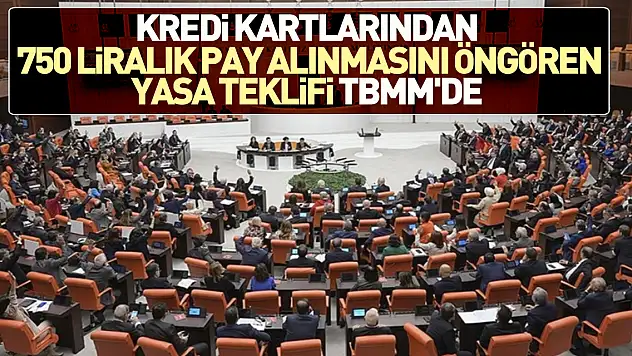 Kredi kartlarından 750 liralık pay alınmasını öngören yasa teklifi TBMM'de