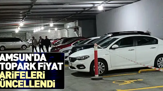 Otopark fiyat tarifeleri güncellendi