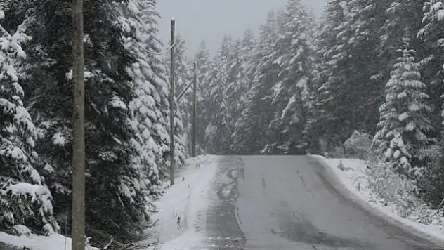 Bolu'nun yüksek kesimlerinde kar etkili oldu