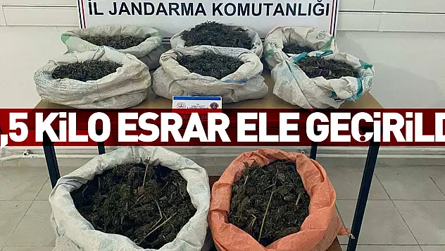 8,5 kilo esrar ele geçirildi