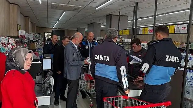 Ladik'de market denetimi