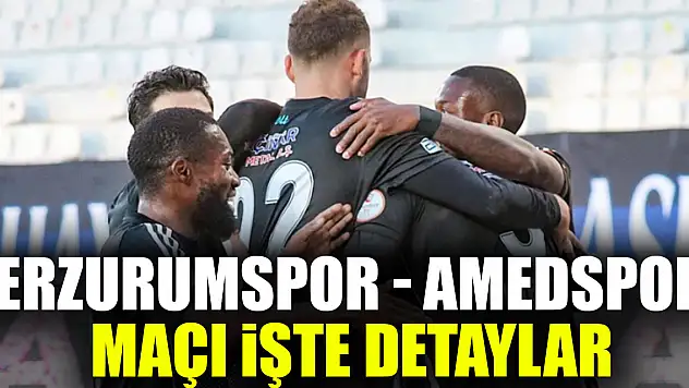 Erzurumspor - Amedspor maçı İşte detaylar