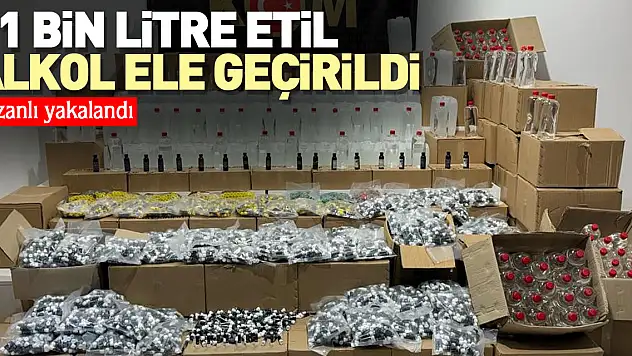Samsun'da 11 bin litre etil alkol ele geçirildi
