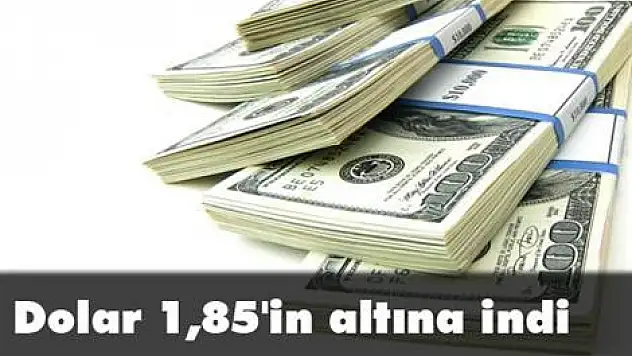 Dolar 1,85'in altına indi
