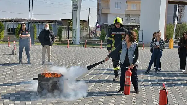 Mersin'de yangına müdahale eğitimi