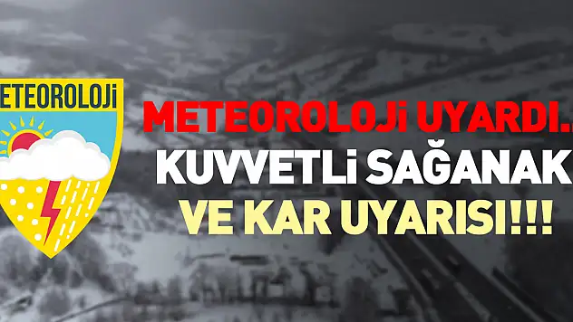 Meteoroloji uyardı... kuvvetli sağanak ve kar uyarısı
