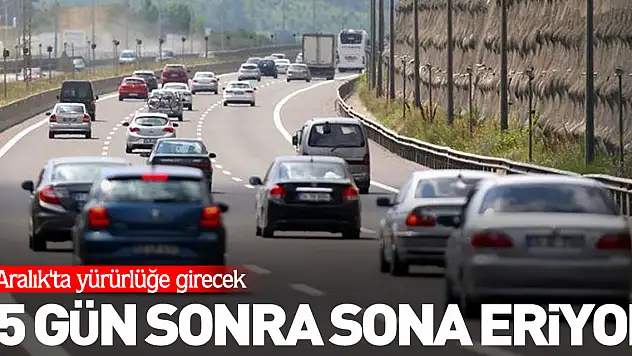 15 gün sonra sona eriyor