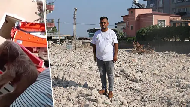 Asansörlü nakliye aracıyla yavru köpeği kurtardı