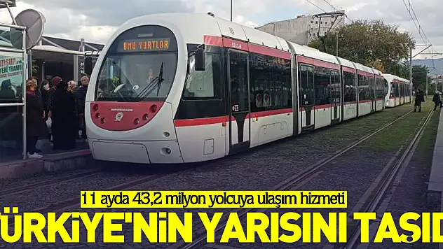Türkiye'nin yarısını taşıdı