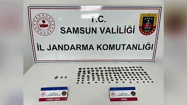Samsun'da 113 adet sikke ele geçirdi