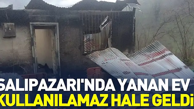 Yanan ev kullanılamaz hale geldi