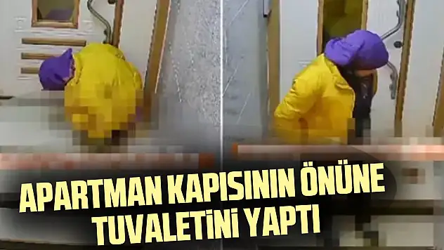 Esenyurt'ta bir kadın, apartman kapısı önüne tuvaletini yaptı
