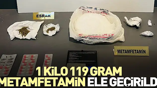 1 kilo 119 gram metamfetamin ele geçirildi
