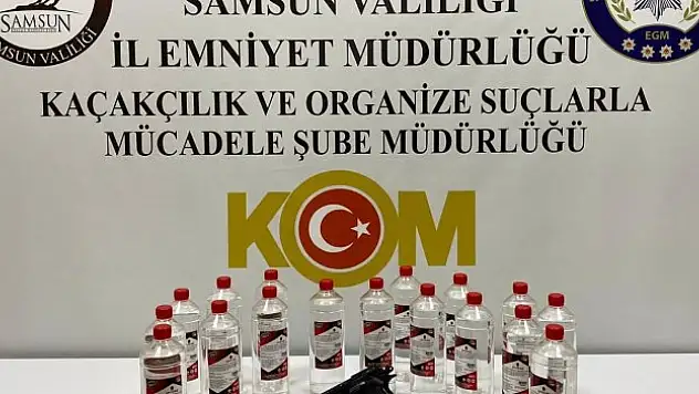 Samsun'da sahte içki operasyonu