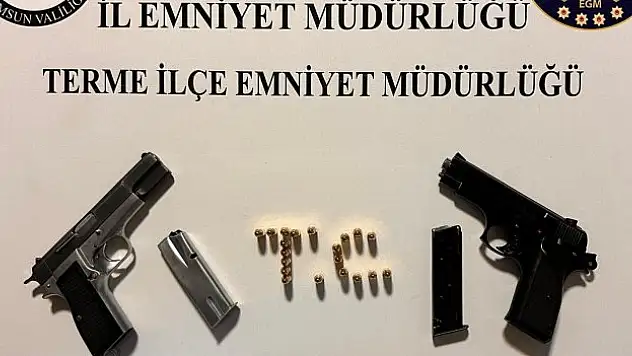 Ruhsatsız silahla yakalandı