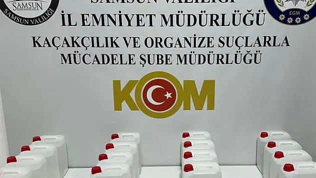 80 litre etil alkol ele geçirildi