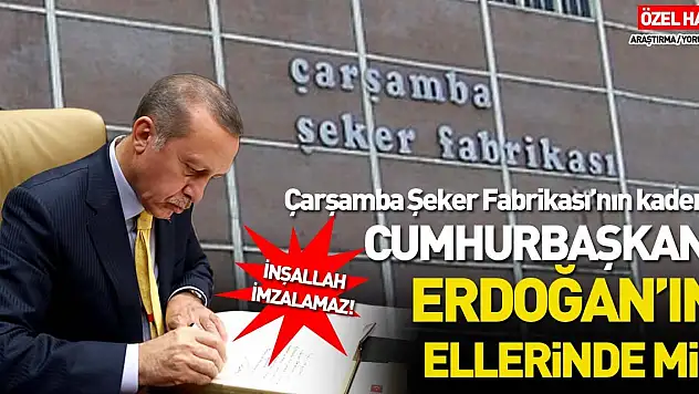 Çarşamba Şeker Fabrikası'nın kaderi Cumhurbaşkanı Erdoğan'ın ellerinde mi?