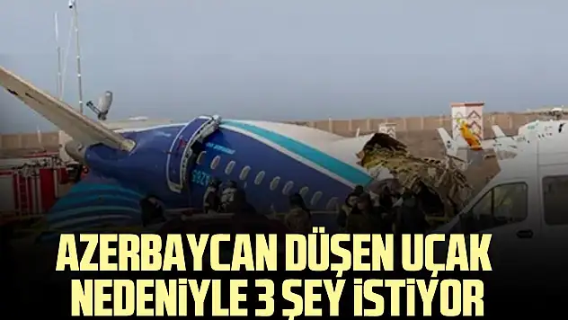 Azerbaycan düşen uçak nedeniyle 3 şey istiyor
