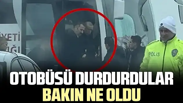 OTOBÜSÜ DURDURDULAR BAKIN NE OLDU