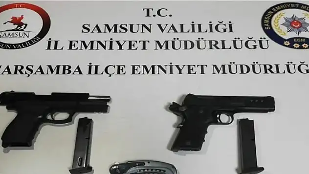 Huzur operasyonunda bıçak ve kurusıkı ele geçirildi!