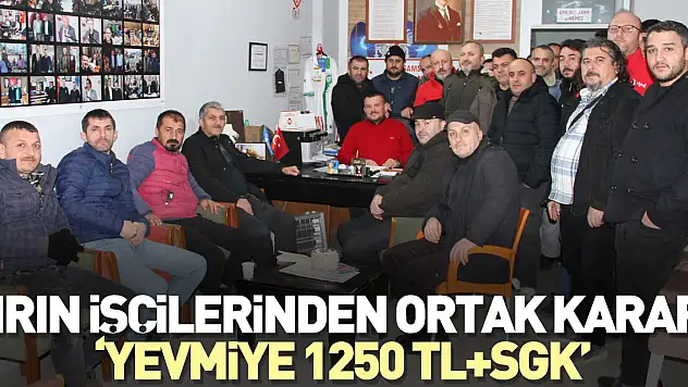 FIRIN İŞÇİLERİNDEN ORTAK KARAR! 'YEVMİYE 1250 TL+SGK'