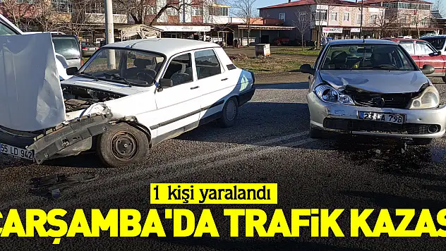 Samsun'da trafik kazasında 1 kişi yaralandı