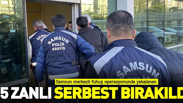 Fuhuş operasyonunda 15 zanlı serbest