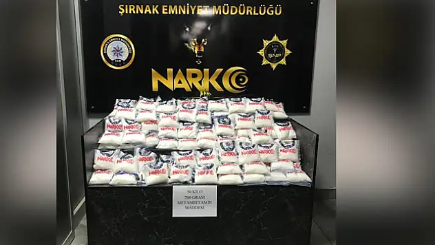 50 kilo metamfetamin ele geçirildi