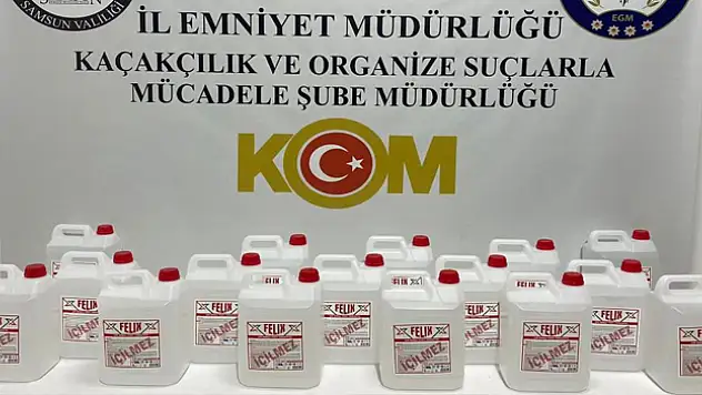 80 litre kaçak etil alkol ele geçirildi