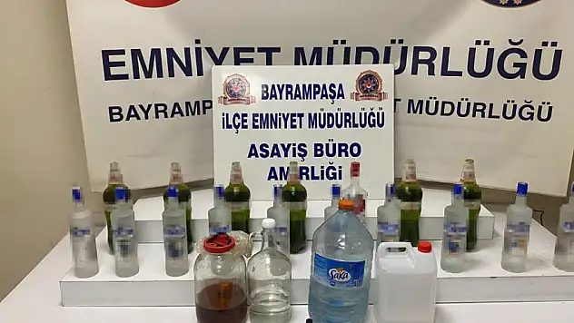 Sahte içki imalathanesine baskın